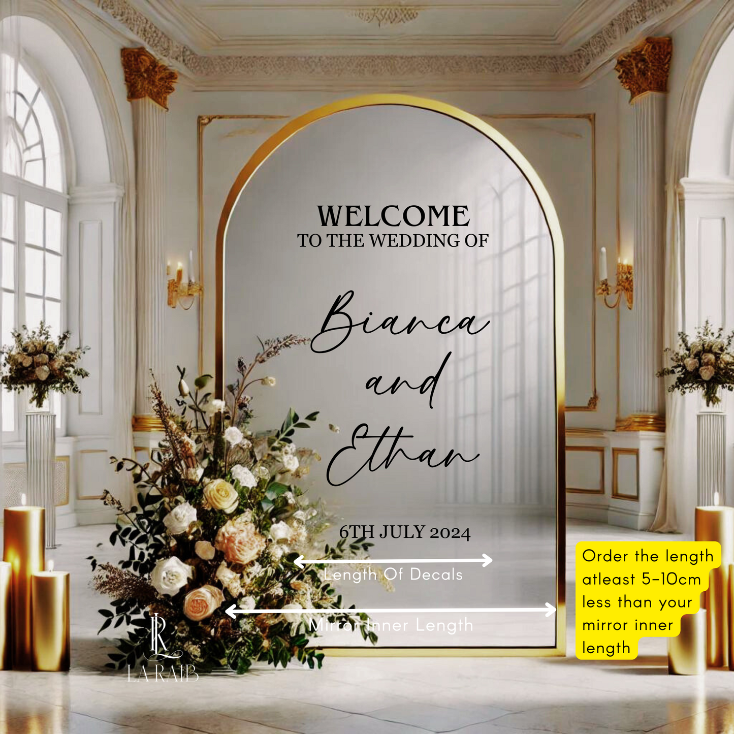 Cherished Moments Wedding Decals