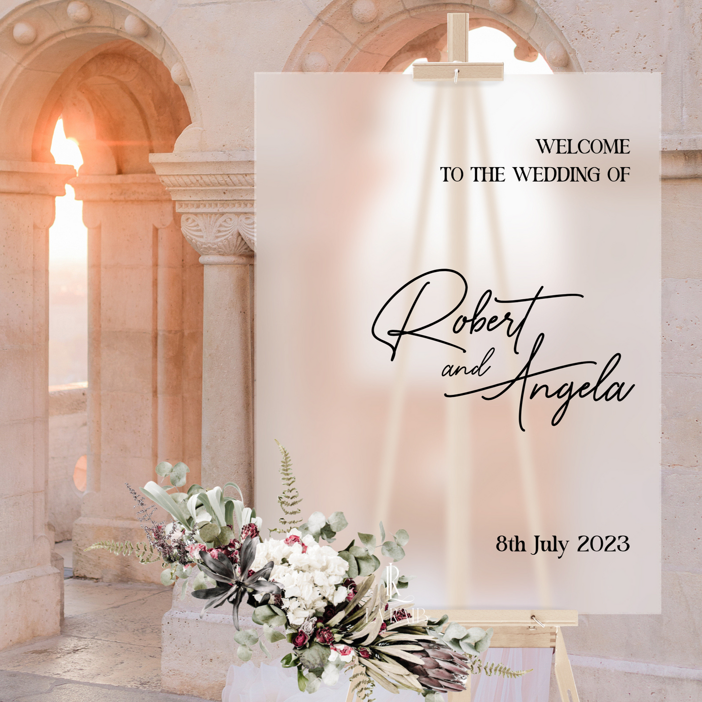 Timeless Glow Wedding Welcome Sign