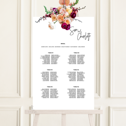 Ethereal Entry Guest Guide Seating Chart